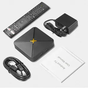 Big World 4GB/32GB AMLogic TV Box Todos Formato Login Painel Suporte Dual WiFi Interface Linux Android 13 com A-TV