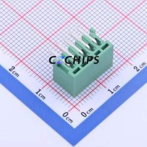 DB2ERC-2.5-5P-GN Plug-in Terminal Block Bent Lead Through Hole,P=2.5mm Connector Board-to-Board / Socket Closed 1x5P 2.5mm Green - Product Image 2