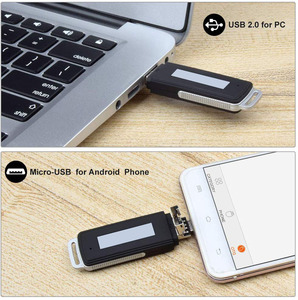 เครื่องบันทึกเสียงแบบ USB OTG เครื่องบันทึกเสียงดิจิตอลพร้อมพอร์ต USB คู่สำหรับการบรรยาย - Product Image 4