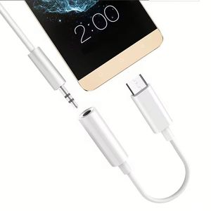 2 in 1 USB-<b>C</b> <b>Type</b> <b>C</b> to 3.5mm Aux Audio Headphone <b>Adapter</b> Cable - Product Image 4