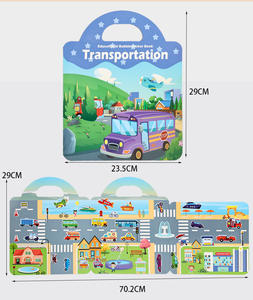 Livre d'autocollants en gel réutilisable <span class=keywords><strong>avec</strong></span> puzzles alphabétiques pour l'apprentissage précoce et le développement <span class=keywords><strong>de</strong></span> la correspondance cognitive chez les enfants - Product Image 3