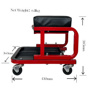 Tabouret de mécanicien rembourré avec 1 tiroir Rolling Shop Creeper Boîte à outils Chaise pour <span class=keywords><strong>Garage</strong></span> Atelier Roues pour un déplacement facile - Product Image 3