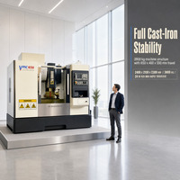 Centre d'usinage vertical CNC VMC650, commande GSK Fanuc SYNTEC, rigueur élevée, pièces moulées, 16 outils ATC