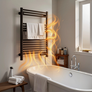 Sèche-serviettes <span class=keywords><strong>électrique</strong></span> pour salle de bain avec affichage numérique, minuterie et thermostat pour toilettes - Product Image 4