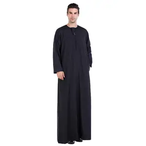 2022 Fabrik niedrigen Preis Großhandel muslimisches Kleid muslimische Abaya Dubai islamische Thobe für Männer traditionelle ethnische Stoff Ramadan Robebe