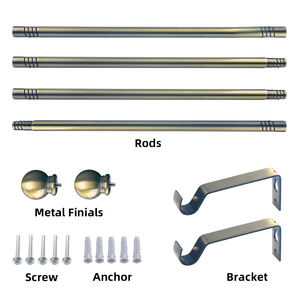 ชุดราวม่านโลหะ<span class=keywords><strong>แบบ</strong></span>ปรับแต่งได้ ออกแบบมาอย่างพิถีพิถัน คุณภาพสูง พร้อมปลายราวสไตล์โรมันที่ทันสมัย เหมาะสำหรับหน้าต่างทุกประเภท - Product Image 2