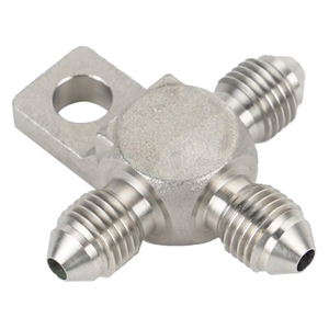 Raccord croisé à 4 voies en acier inoxydable usiné avec précision Haofa, résistant à la corrosion, connecteur <span class=keywords><strong>hydraulique</strong></span> pour conduites d'huile/gaz/eau - Product Image 1