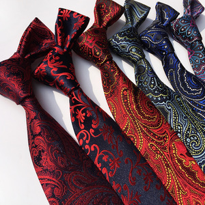 New Style Pasiley Mens Poly Silk Neckties Wholesale Customized Corbatas Para Hombres Cravats Neck Ties For Mens Suit