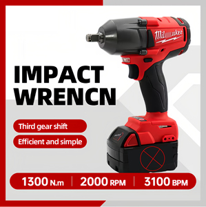 Cờ lê tác động công nghiệp 1/2 inch 1300 N, bán trực tiếp từ nhà máy, đèn LED, bền bỉ, chắc chắn, mạnh mẽ - Product Image 4