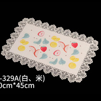 Napperons de table rectangulaires en plastique imprimés de fleurs de luxe Hunan Jingzhi 30x45cm, écologiques, durables et résistants à la chaleur