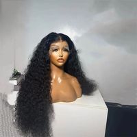 Perruques de cheveux Remy brésiliens bruts en gros Perruque frontale en dentelle longue vague profonde pour femmes noires d'Inde