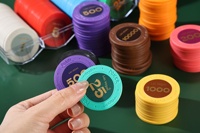 Jeu de jetons en plastique PP pour salles de Mahjong, ensemble complet pour jeux, divertissement, points de récompense, personnalisable, 24 jeux par boîte
