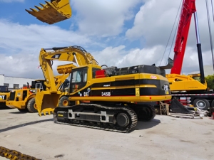 Excavadora de cadenas CAT 345B de 46 toneladas, excavadora hidráulica con cazo de excavación, equipo de construcción usado - Product Image 1
