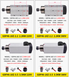 YingBa 3.5kw ER20 محرك مغزل تبريد الهواء HQD CNC حار بيع لأعمال النجارة وآلة القطع أداة تحمل الأساسية - Product Image 6
