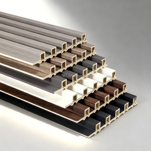 Panneau mural WPC moderne pour chambre à coucher/villa, imitation marbre écologique, grain de <span class=keywords><strong>bois</strong></span> 3D, 21,9x290cm X26mm 3mm, vague verte Sam - Product Image 6