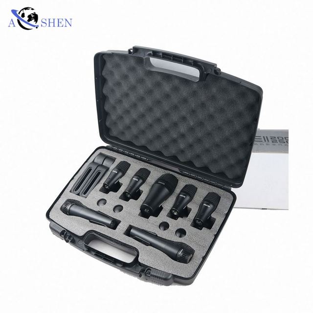 Professional Drum Microphone Kit Musical Instrument Microphone for Livestream Broadcast Live Show Recording