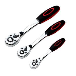 Curved Shank Ratchet Wrench 72 Tooth Adjustable Metric Vanadium Steel Industrial Automotive Repair <b>Tool</b> - Product Image 2