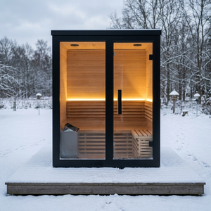 Sauna extérieur personnalisable, mini sauna résistant aux intempéries, en cèdre rouge Hemlock, noir, pour villa, jardin, maison privée, <span class=keywords><strong>spa</strong></span> de bien-être - Product Image 1