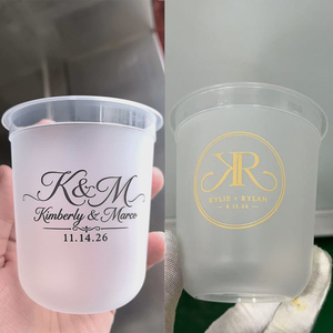 Bicchieri di Plastica Trasparenti Usa e Getta da 270ml per Feste, 12oz per Bevande Fredde con Stampa Logo Personalizzata per Caffè ed Eventi, Bicchieri per Martini e Mojito - Product Image 4