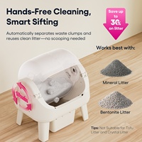 Pour Autoscooper 12 Lite, litière automatique pour chat intelligente, haute capacité, écologique, facile à nettoyer, anti-odeurs, avec design à ouverture supérieure