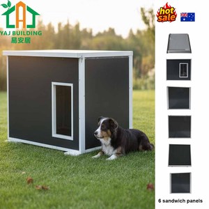 Perrera personalizada Casa de perro perrera OEM ODM cabina de perro grande para la venta a prueba de agua panel sándwich cachorro casa fácil de limpiar Casa de mascotas - Product Image 3