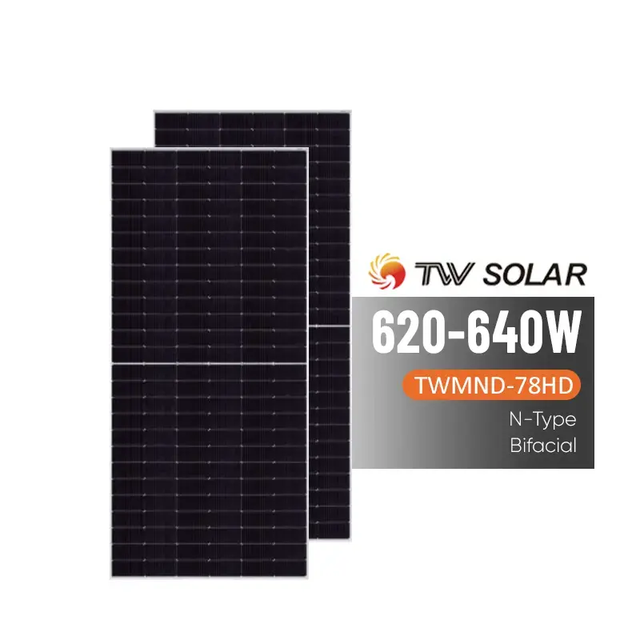 TW Solar Module Bifacial TWMND 78HD 620-640W Solar Panel 610w 620w 630w N-type I-TOPCon Double Glass Photovoltaic Solar Panel
