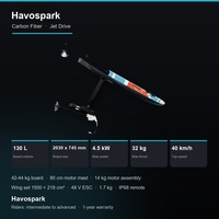 Nouveau Havospark Jet Drive Efoil 4.5kW 32kg de poussée 130L IP68 en fibre de carbone pour le surf hydrofoil et la vente en gros OEM