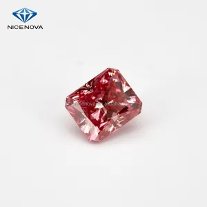 Bon prix Nova de diamant artificiel diamant cvd machine Jaune Bleu Rose Radiant Cut Loose 1 Carat Loose