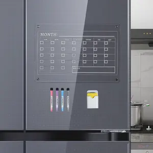 Ежедневный ежедневный календарь прозрачная Магнитная акриловая доска магнитная прозрачная белая доска для холодильника