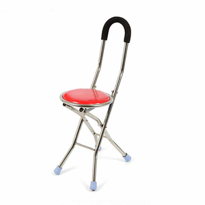 הזוכה מוצר 2022 קל משקל אלומיניום מתקפל סיוע הליכה הליכה מקל עם מושב עבור קשישים - Product Image 4