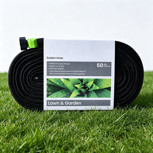 VERTAK 15M Platte <span class=keywords><strong>Soaker</strong></span> Slang Tuin Druppelbevloeiing Platte Doorlatende Buis Langzame Lekkage Sprinklerslang voor Tuinbesproeiing - Product Image 1