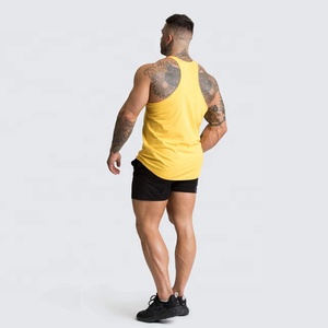 PIHA SPORTS OEM Custom Logo High Quality Fashion <b>White</b> Black Cotton <b>Men's</b> Workout Stringer Bodybuilding Singlet Fitness <b>Tank</b> <b>Top</b> - Product Image 6
