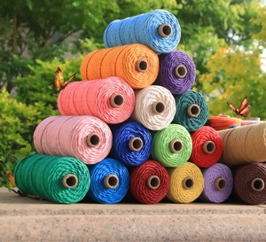 2026 nuevo Cordón de macramé KJ 3mm 109 yardas <span class=keywords><strong>cuerda</strong></span> de algodón Natural 100% de alta calidad 33 <span class=keywords><strong>colores</strong></span> <span class=keywords><strong>cuerda</strong></span> trenzada para manualidades DIY - Product Image 5