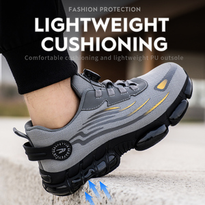 Zapatos de seguridad industrial con fondo automático para hombre, transpirables, antiestáticos, a prueba de perforaciones y con aislamiento de impactos, para hombre - Product Image 5