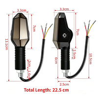 Clignotants LED de moto étanches à projection, flèches de signalisation dynamiques, feux de positionnement universels pour motos tout-terrain et pit bikes