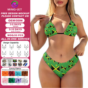 Maillots de bain 2026 pour l'été, <span class=keywords><strong>la</strong></span> plage et <span class=keywords><strong>la</strong></span> <span class=keywords><strong>piscine</strong></span>, maillots de bain de <span class=keywords><strong>vacances</strong></span>, bikini drapeau jamaïcain, ensemble deux pièces, bikinis, maillots de bain - Product Image 1