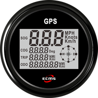 Nuevo Velocímetro GPS Digital Automático ECMS con Pantalla Negra de 85 mm, Resistente al Agua IP67 para Barcos/Yates