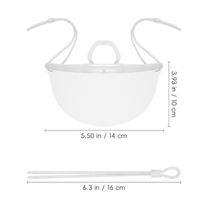 Masque de chef transparent à attaches élastiques pour les oreilles, haute clarté, non médical, pour la restauration et les cantines - Product Image 3
