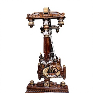 Columpio de Madera de Pavo Real para Sala de Estar, Columpio de Diseño de Madera de Teca India, Columpio Tradicional de Madera Tallada de Pavo Real - Product Image 3