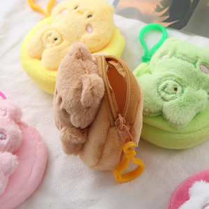 <strong>Funny</strong> Mini Coin Purse Keychain Animal Bear Rabbit Panda Plush Key Chain <strong>Headphones</strong> Lipstick <strong>Headphone</strong> Storage Bag Wallet Keyring - Product Image 6