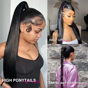 Perruque complète en dentelle 360 de 30 à 32 pouces, cheveux humains pré-épilés HD 13x6, densité 200%, perruques frontales droites en dentelle, 100% cheveux humains pour femmes - Product Image 2