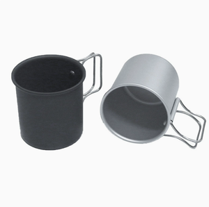 ถ้วยกาแฟ ถ้วยชา แก้วน้ำ แก้วน้ำพับได้ ถ้วยน้ำแบบพกพา อลูมิเนียมอัลลอยด์น้ำหนักเบาพิเศษ ถ้วยแคมป์ปิ้ง - Product Image 1