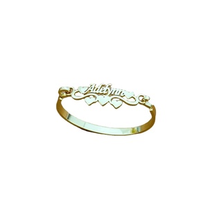 Braccialetto personalizzato con nome del bambino, placcato <span class=keywords><strong>oro</strong></span> 18 carati, braccialetto per bambini, gioielli personalizzati, regalo di compleanno fatto a mano - Product Image 2