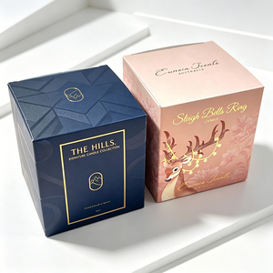 Boîte à bougies en carton robuste, structure sécurisée, pour organiser et présenter vos articles à domicile, produit durable - Product Image 1