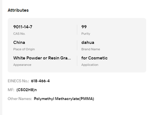 Poudre de polyméthacrylate de méthyle (PMMA) réticulé de haute pureté pour prothèses dentaires, restauration buccale, artisanat esthétique et matériaux industriels - Product Image 6