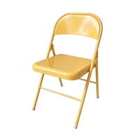 Chaises de jardin pliantes d'extérieur empilables en métal peint, portables et économiques, pour l'extérieur