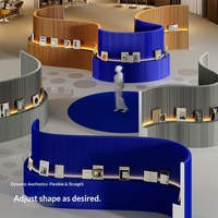 Vente directe usine – Écran de rangement lumineux pliable et extensible, cloison de bureau à domicile, cloison de rangement mobile en papier