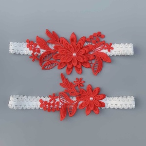 Cheerfeel TC-351 Jolie <span class=keywords><strong>Jarretière</strong></span> de <span class=keywords><strong>Mariage</strong></span> Sexy en Dentelle Élastique à Motif Floral pour Femmes à la Mode - Product Image 3