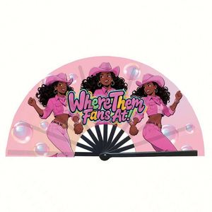 Abanicos Plegables Holográficos Personalizados de 13 Pulgadas, Abanicos Tradicionales Tallados Grandes e Irresistibles para Fiestas Americanas - Product Image 4