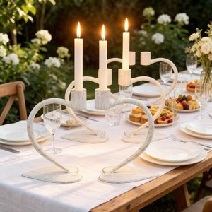 Candelabros Metálicos Románticos en Forma de Corazón, Decoraciones para Bodas, Adornos para Cenas a la Luz de las Velas del Día de San Valentín, Artesanías Metálicas de Lujo - Product Image 2